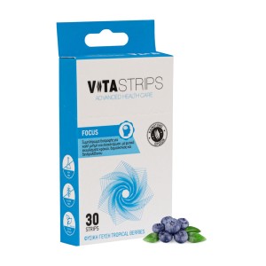 Vitastrips Focus Συμπλήρωμα Διατροφής  για Καλύτερη Μνήμη και Συγκέντρωση, 30τμχ