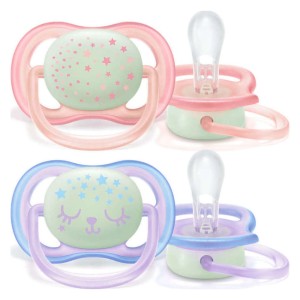 Philips Avent Ultra Air Night Ορθοδοντική Πιπίλα Σιλικόνης 0-6m Pink & Purple 2τμχ