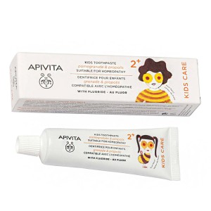 Apivita Natural Dental Care Kids 2+ Παιδική Οδοντόκρεμα με Ρόδι & Πρόπολη & Ευχάριστη Γεύση Φρούτων, 50ml
