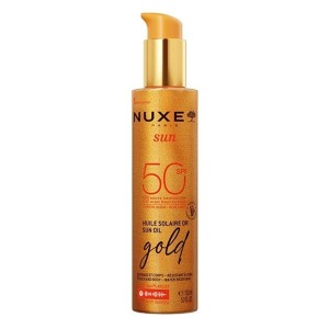 Nuxe Sun Oil Gold Ιριδίζον Αντηλιακό Λάδι Προσώπου & Σώματος SPF50, 150ml