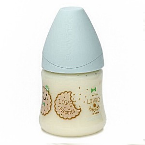 Suavinex Μπιμπερό Πλαστικό Ανατομική Θηλή Μ Latex 0-6m Σιέλ, 150ml