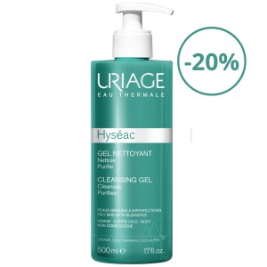 Uriage Hyseac Gel Nettoyant Τζελ για Βαθύ Καθαρισμό για Μικτές Επιδερμίδες, 500ml (-20%)