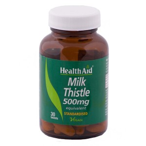Health Aid Milk Thistle 500mg Συμπλήρωμα Διατροφής Γαϊδουράγκαθο, 30tabs