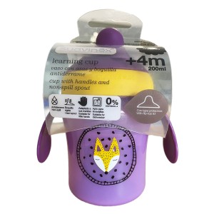 Suavinex Εκπαιδευτικό Κύπελλο Μωβ Αλεπού 4m+, 200ml