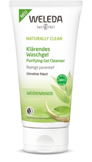 Weleda Naturally Clear Purifying Gel Cleanser Τζελ με Εκχύλισμα Ιτιάς για Βαθύ Καθαρισμό Προσώπου για Δέρμα με Ατέλειες, 100ml