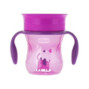 Chicco Perfect Cup Κύπελλο με Λαβές 12m+,  Φούξια, 200ml
