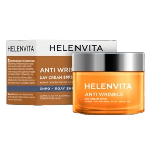 Helenvita Anti Wrinkle Day Cream Αντιρυτιδική Κρέμα Προσώπου Ημέρας SPF25 για Πρόσωπο και Λαιμό με SPF25 για Ξηρό έως πολύ Ξηρό Δέρμα, 50ml