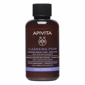 Apivita Cleansing Foam Αφρός Καθαρισμού Προσώπου & Ματιών Με Ελιά & Λεβάντα, 75ml