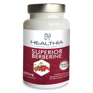 Healthia Superior Berberine 925mg, Συμπλήρωμα Διατροφής με Εκχύλισμα του Φυτού Berberis Aristata, 60caps