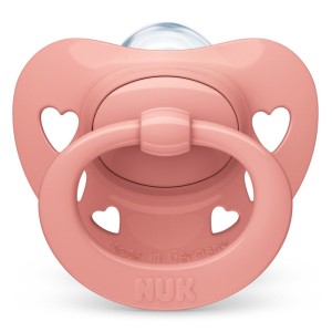 Nuk Singature Ορθοδοντική Πιπίλα Σιλικόνης 0-6m Ροζ, 1τμχ