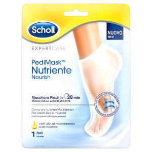 Scholl PediMask Nutriente Nourish Ενυδατική Μάσκα Ποδιού με Λάδι Macadamia 2τμχ