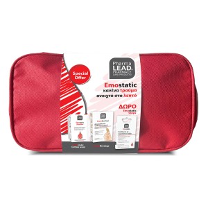 Pharmalead Emostatic Triple First Aid Kit με Emostatic Βαμβάκι, Αυτοκόλλητο Επίδεσμος Αφρού & Δώρο Επιθέματα με Αιμοστατική Γάζα, 1σετ