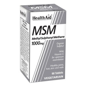 Health Aid MSM 1000mg with Vitamin C, 90 ταμπλέτες