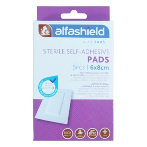 Karabinis Medical Αποστειρωμένα Αυτοκόλλητα Επιθέματα Alfashield 8x6cm, 5τμχ