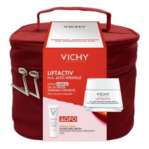 Vichy Liftactiv H.A. Anti-Wrinkle Πακέτο με Κρέμα Ημέρας για τα Πρώτα Σημάδια Γήρανσης 50ml & Δώρο Capital Soleil UV-Age Daily SPF 50+ Αντηλιακή Προστασία Προσώπου, 15ml & Νεσεσέρ, 1σετ