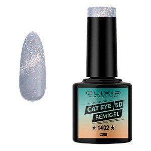 Elixir Make-up Semi Gel Cat Eye 5D Ημιμόνιμο Επαγγελματικό Βερνίκι Νυχιών Νο1402 Coin, 8ml