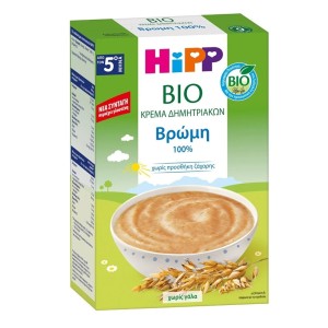 Hipp Bio Κρέμα Δημητριακών με Βρώμη Χωρίς Γάλα με Γλουτένη από τον 5ο Μήνα, 200g
