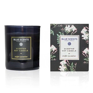 Blue Scents Scented Soy Candle Night Jasmine Αρωματικό Κερί Χώρου με Άρωμα Γιασεμιού, 145g