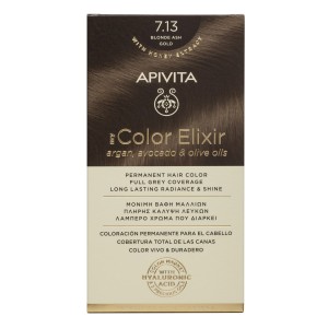Apivita My Color Elixir Μόνιμη Βαφή Μαλλιών 7.13 Ξανθό Σαντρέ Μελί, 1τμχ