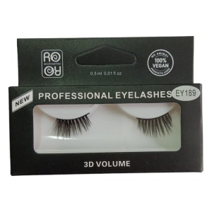 Ro Accessories EY189 Βλεφαρίδες με Κόλλα 3D Volume, 1ζευγάρι