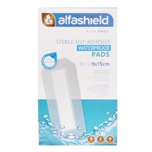 Alfashield Alfa Pads Αποστειρωμένα Αυτοκόλλητα Αδιάβροχα Επιθέματα 9x15, 5τμχ