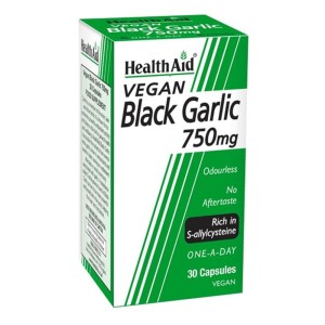 Health Aid Black Garlic 750mg, 30caps