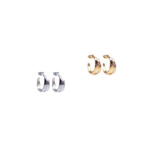 Ro-Ro Accessories Σκουλαρίκι Κρίκος 20mm Ε130, 1 ζευγάρι