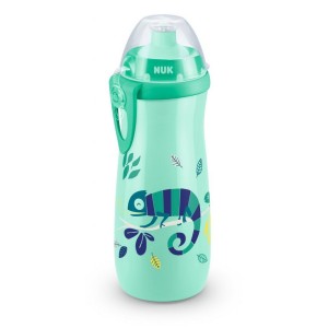 Nuk Sports Cup Chameleon Παγουράκι που Αλλάζει Χρώμα με Καπάκι Push-Pull 24m+ Πράσινο Χαμαιλέοντας, 450ml