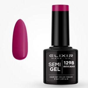 Elixir Semigel Ημιμόνιμο Βερνίκι Νυχιών Avocado 1298, 8ml