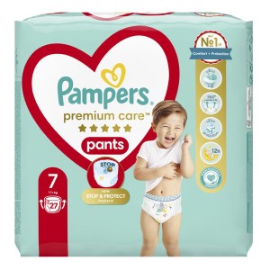  Pampers Premium Care Πάνες Βρακάκι No.7 για 17+kg, 27τμχ
