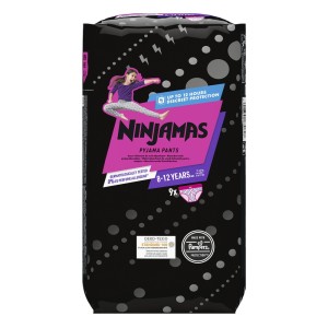 Pampers Ninjamas Pyjama Pants Πάνες Βρακάκι Για Κορίτσια 8-12 ετών (27-43kg), 9τμχ