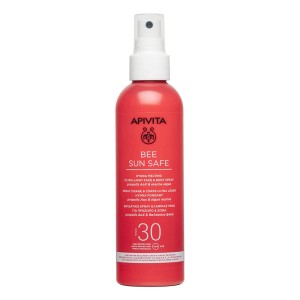 Apivita Bee Sun Safe Hydra Melting Face Body SPF30 Ενυδατικό Αντηλιακό Spray Ελαφριάς Υφής Για Πρόσωπο - Σώμα Με Θαλάσσια Φύκη και Πρόπολη, 200ml