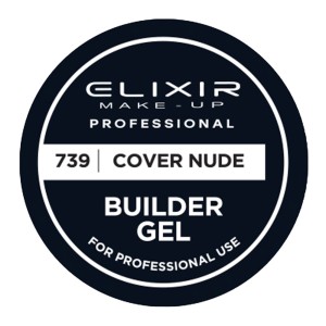 Elixir Cover Nude Builder Gel Επαγγελματικό Μονοφασικό Gel Χτισίματος #739, 15gr