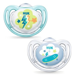 Nuk Freestyle Πιπίλα Πατίνι/Μπλε Κεραυνός 18-36m, 2τμχ