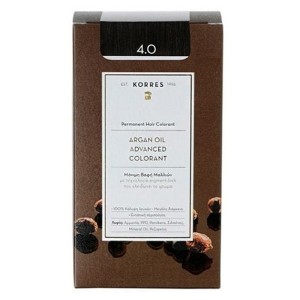 Korres Argan Oil Advanced Colorant 4.0 Καστανό Φυσικό Μόνιμη Βαφή Μαλλιών με Τεχνολογία Pigment Lock, 50ml