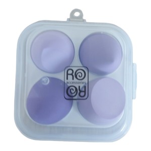 Ro-Ro Accessories Blending Eggs, SP189 Σφουγγαράκια για την Eφαρμογή της Yγρής βάσης μακιγιάζ Μπλε, 4τμχ