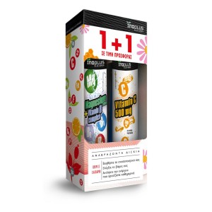 Inoplus Promo 1+1 Magnesium + Vitamin B Complex 20αναβ.δισκ. & Vitamin C 500mg 20αναβ.δισκ.