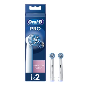Oral-B Pro Sensitive Clean Ανταλλακτικές Κεφαλές Ηλεκτρικής Οδοντόβουρτσας με Λεπτές Ίνες για Ευαίσθητα Ούλα, 2τμχ