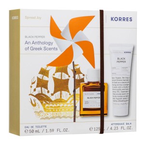 Korres Aνδρικό Promo Black Pepper Set Eau de Toilette 50ml+ Γαλάκτωμα Για Μετά το Ξύρισμα 125ml, 1σετ