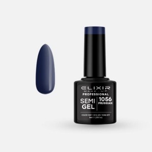 Elixir Make-up Semi Gel Ημιμόνιμο Επαγγελματικό Βερνίκι Νυχιών Νο1056 Prussian, 8ml