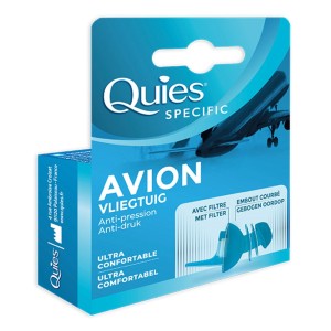 PharmaQ Quies Specific Air Travel Ωτοασπίδες Κατά Της Πίεσης Για Ενήλικες, 1 ζεύγος