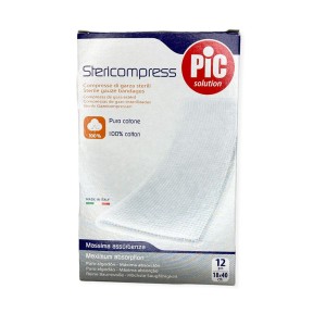 Pic Solution Stericompress Αποστειρωμένες Γάζες 18x40cm, 12τμχ