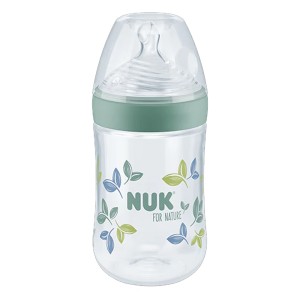 Nuk for Nature Μπιμπερό PP με Δείκτη Ελέγχου Θερμοκρασίας & Θηλή Σιλικόνης Medium 6-18m Μπεζ, 260ml