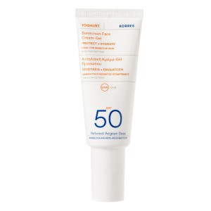 Korres Yoghurt Αντηλιακό Gel Προσώπου SPF50 Protect & Hydrate, 40ml