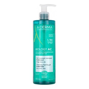 A-Derma Biology AC Cleansing Foaming Gel Purifying Υγρό Καθαρισμού Προσώπου, 400ml