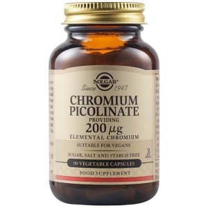 Solgar Chromium Picolinate 200μg, 90 Κάψουλες