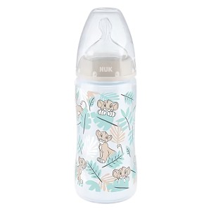 Nuk First Choice+ Disney Baby The Lion King Πλαστικό Μπιμπερό Σιλικόνης με Δείκτη Ελέγχου Θερμοκρασίας 6-18m, 300ml