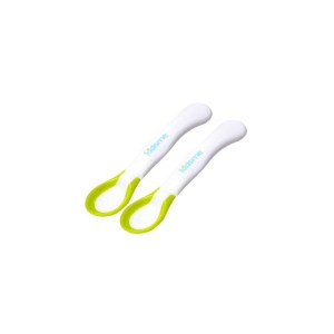 Kidsme Σετ 2 Κουταλιών Με Σύστημα White Hot - Lime - KID-0021, 2τμχ