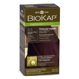 Biokap Nutricolor Delicato Βαφή Μαλλιών No 5.5 Καστανό Ανοιχτό Ακαζού, 140ml