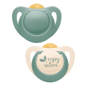 Nuk For Nature Πιπίλα Latex από 98% Φυσικές Πρώτες Ύλες 6-18m Κόκκινη, 2τμχ